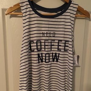 Need Coffee Now tank top